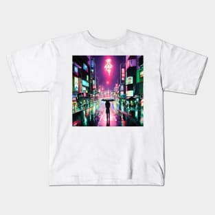 Neo Tokyo - The Last Man - Night Lights Kids T-Shirt